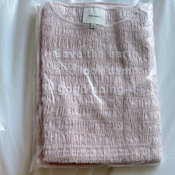 NEW Reformation Laguna Two Piece Matching Midi Set Cherry Blossom Pink US 2 UK 6 - Picture 6 of 14